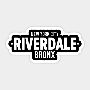 Riverdale Bronx Typography T-Shirt Sticker